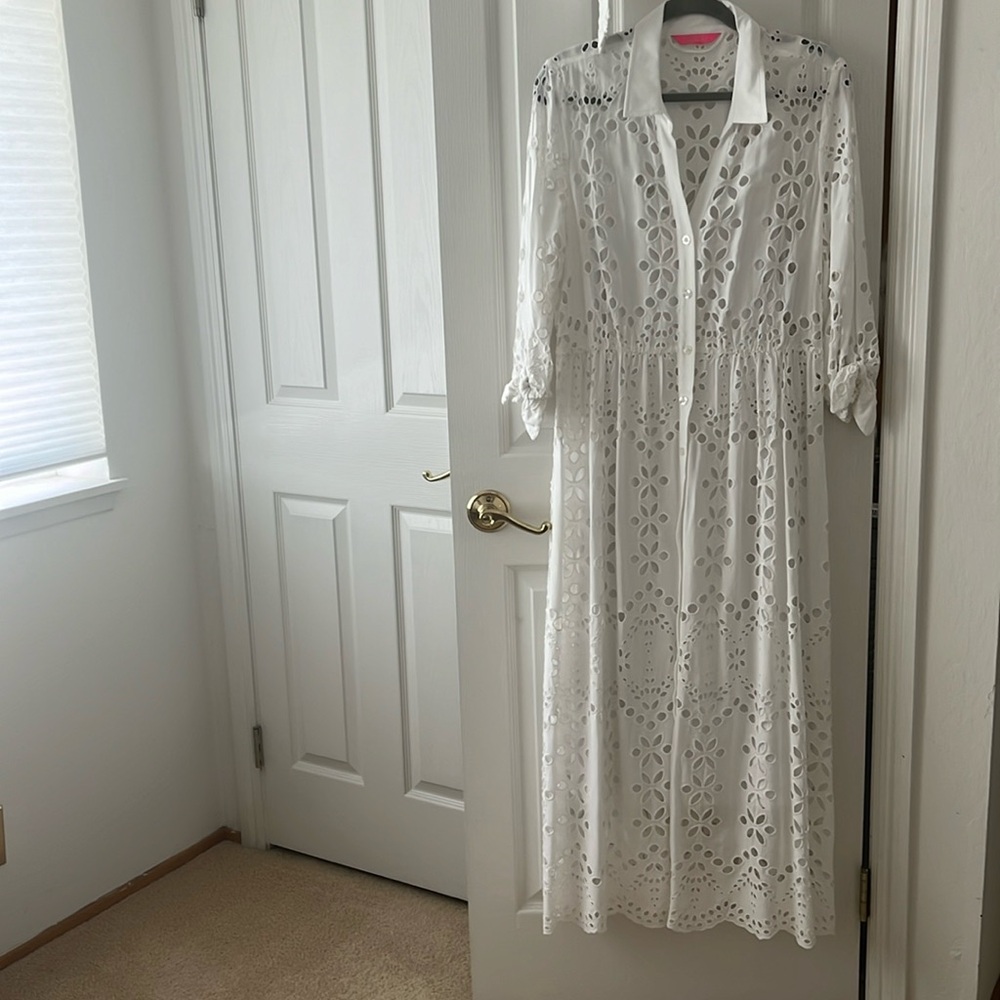 Lilly Pulitzer white eyelet cotton dress